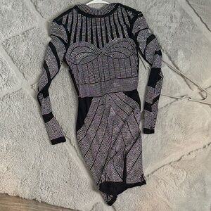 Elegant Black and Silver Women's Dress
